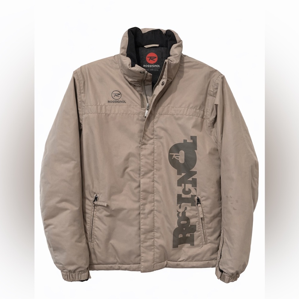 Boys Rossignol Ski Jacket Size 16 Tan Waterproof 10K Snow Coat
